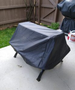 Sunnydaze 36-Inch Northland Outdoor Rectangular Fire Pit with Cooking Grill, Poker, and Spark Screen - Black Finish 47 81EZJYgQ8XL