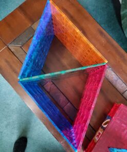 Mag-Genius Magnet Tiles Super Big Magnet Toy Building Toy Board Size of 16 Magnet Tiles 3 Stabilizer 12" X 12" Magnet Plates Compaible with Any Other Brand 24 81EZXFDdciL