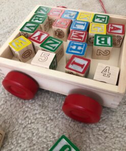 Melissa & Doug Classic ABC Wooden Block Cart Educational Toy With 30 1-Inch Solid ABC Wood Blocks For Toddlers Ages 2+ 27 81EcqyOrfvL