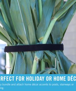 VELCRO Brand ONE-WRAP Double Sided Roll | 45 Ft x 1-1/2 In | Cut to Length Straps Heavy Duty | Bundling Ties Fasten to Themselves for Secure Hold, Black (91881) Hook and Loop Straps 31 81EdGw22hL