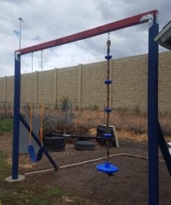 Squirrel Products Climbing Rope with Disc Swing - Active Outdoor Playset Equipment - Blue 23 81EdUfh3iL