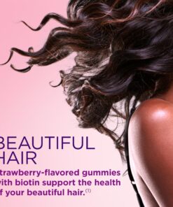 Nature's Bounty Hair, Skin & Nails with Biotin, Strawberry Gummies Vitamin Supplement, Supports Hair, Skin, and Nail Health for Women, 2500 mcg, 140 Ct 140 Count (Pack of 1) 18 81Edf5NrzxL