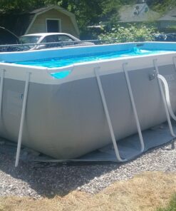 INTEX 26791EH Prism Frame Premium Rectangular Above Ground Swimming Pool Set: 16ft x 8ft x 42in – Includes 1000 GPH Cartridge Filter Pump – Removable Ladder – Pool Cover – Ground Cloth 16ft x 8ft x 42in / Rectangular 46 81EdmNlJ5EL