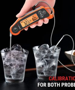 ThermoPro TP710 Instant Read Meat Thermometer Digital for Cooking, 2-in-1 Waterproof Kitchen Food Thermometer with Dual Probes and Dual Temperature Display for Oven, Grilling, Smoker & BBQ Upgrade 46 81Edw GiF8L