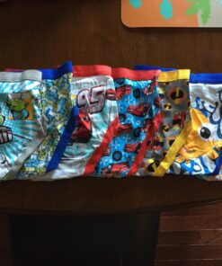 Disney Boys' Pixar 100% Combed Cotton Briefs with Cars, Toy Story, Nemo, Monsters Inc & The Incredibles in Sizes 2/3t and 4t 4 7-pack 19 81EeSk3ka0L