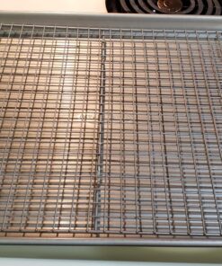 USA Pan Bakeware Half Sheet Baking Pan and Bakeable Nonstick and Cooling Rack Set, Metal Half Sheet Pan & Rack Set 39 81EhsTQI7vL