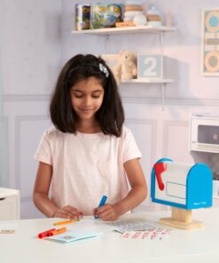 Alternative view of Melissa & Doug My Own Wooden Mailbox Activity Set and Educational Toy With Reusable Letters And Post Cards, Pretend Play Mailbox For Preschoolers And Kids Ages 4+