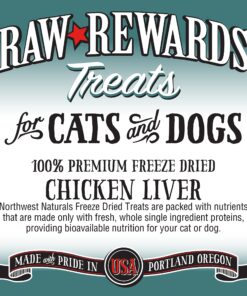 Northwest Naturals Raw Rewards Freeze-Dried Chicken Liver Treats for Dogs and Cats - Bite-Sized Pieces - Healthy, 1 Ingredient, Human Grade Pet Food, All Natural - 3 Oz 3 Ounce (Pack of 1) 8 81EleBzgOML