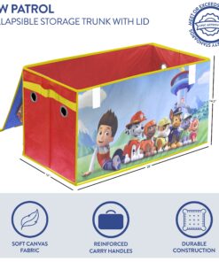 Alternative view of Idea Nuova Nickelodeon Paw Patrol Collapsible Children’s Toy Storage Trunk, Durable with Lid