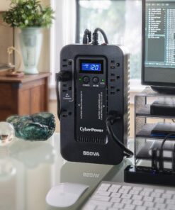 CyberPower EC650LCD Ecologic Battery Backup & Surge Protector UPS System, 650VA/390W, 8 Outlets, ECO Mode, Compact Uninterruptible Power Supply 650VA LCD 21 81EqPuc12UL