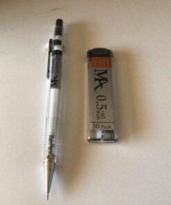 MozArt Mechanical Pencil Set with Case - 4 Sizes: 0.3, 0.5, 0.7 & 0.9mm with 30 HB Lead Refills Each & 4 Eraser Refills -Sketch, Drafting, Art, Drawing Supplies (Clear) Clear 54 81ErCHO27AL