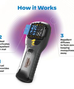 Thermacell Mosquito Portable Repeller; Includes 12-Hour Refill; 15 Foot Zone of Protection; Highly Effective Mosquito Repellent; Bug Spray Alternative; Scent Free Black Mr300 11 81EswO3wzQL 1