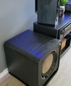 Polk Audio HTS 12 Powered Subwoofer with Power Port Technology | 12” Woofer, up to 400W Amp | For the Ultimate Home Theater Experience | Modern Sub that Fits in any Setting | Washed Black Walnut 43 81EtY5f7HL