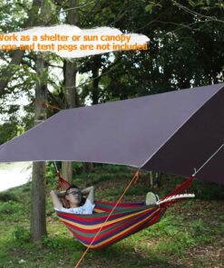 REDCAMP Large Waterproof Camping Tarp Lightweight, Multifunctional Insulated Tent Footprint for Camping Hiking Backpacking, Grey 106"x83" 106" x83" 10 81Eu2R1KAL