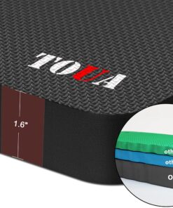 Large Kneeling Pad, High Density Foam Support Knee with Thick Kneeling Mat 17.8"x11"x1.5", Kneeler Pads for Work Gardening, Baby Bath, Yoga, Pray, Exercise, Fitness, 1 Pack BLACK 13 81EuMFzMD6L