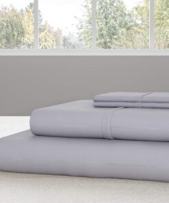Home, Silver Brushed Microfiber Set-4 Piece Bed Linens-Fitted & Flat Sheets, 2 Pillowcases-Wrinkle by Lavish (Full, Gray) Full 13 81EulUHYdSL