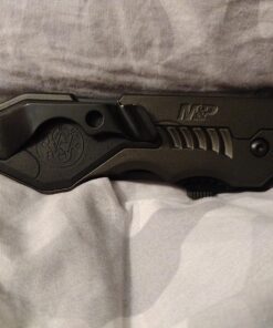 Smith & Wesson SWMP4LS 8.6in S.S. Assisted Folding Knife with 3.6in Serrated Clip Point Blade and Aluminum Handle for Outdoor Tactical Survival and EDC , Black 48 81EuwUrhT7L 1