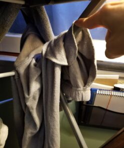 Honey-Can-Do Deluxe Metal Collapsible Clothes Drying Rack, 50 lbs, 29" x 14.2" x 42.1", White & Grey White and Grey 48 81ExfeowivL 2