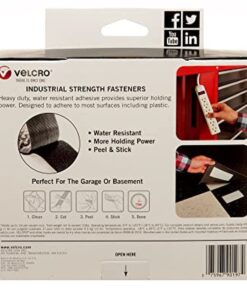 VELCRO Brand Heavy Duty Tape with Adhesive - Cut Strips to Length - Holds 10 lbs, Black - Industrial Strength Roll, Wide 10Ft x 2In - Strong Hold for Indoor or Outdoor Use 18 81ExzbZzQDL