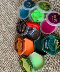 NATIONAL GEOGRAPHIC Mega Slime Kit & Putty Lab - 4 Types of Slime Plus 4 Types of Putty Including Magnetic Putty, Slime Kit for Boys and Girls, Sensory Putty Toy & Science Kit (Amazon Exclusive) 44 81EzmWAEgL