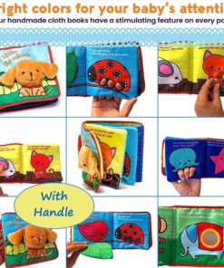 ToBe ReadyForLife Stimulating Baby Books 0-6 Months and 6-12 Months Infants | Crinkle Books for Babies Makes Great Toys Gift for 1 Year Old | Soft Cloth Animals Baby Books for Baby Gift Blue 29 81EzqGfL68L
