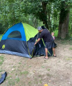Coleman Carlsbad Dark Room Camping Tent with Screened Porch, 4/6 Person Tent Blocks 90% of Sunlight and Keeps Inside Cool, Weatherproof Tent with Easy Setup and Screened-In Porch 6-person 58 81F NE8Q xL