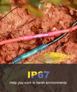 haisstronica 120PCS 12-10 Awg Yellow Heat Shrink Butt Connectors-Tinned Red Copper 1mm-Marine Grade Insulated Crimp Wire Connectors-Waterproof Electrical Connectors-Butt Splice for Marine,Boat,Stereo Yellow AWG 12-10 8 81F RZrTJLL