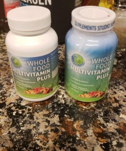 Vegan Whole Food Multivitamin with Iron, Daily Multivitamin for Women and Men, Made with Fruits & Vegetables, B-Complex, Probiotics, Enzymes, CoQ10, Omegas, Turmeric, Non-GMO, 90 Count 90 Count (Pack of 1) 31 81F0O0jYuL 1