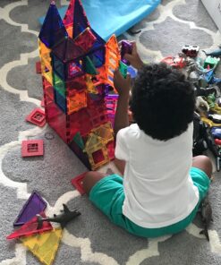 Children Hub 100pcs Magnetic Tiles Set - Educational 3D Magnet Building Blocks - Building Construction Toys for Kids - Upgraded Version with Strong Magnets - Creativity, Imagination, Inspiration 34 81F15mjp6WL