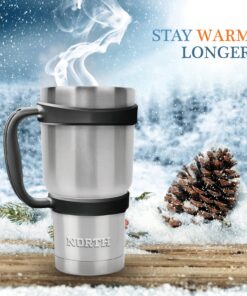 North Stainless Steel Vacuum Insulated 5-Piece Tumbler Set, 30 oz, Travel Mug For Home, Office, School – Like Yeti Tumbler For Ice Drink & Hot Beverage Stainless Steel 30 oz 27 81F2cszds2L