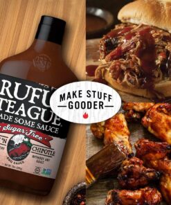 Rufus Teague - Sugar-Free BBQ Sauce Smoke 'N Chipotle - Premium Barbecue Sauce - 12.25 oz. Bottles - 2 Pack Smoke N' Chipotle 13 Ounce (Pack of 2) 13 81F5JG4LZWL