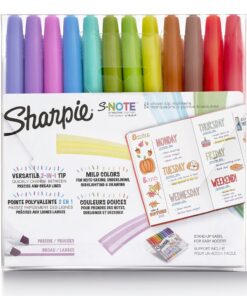 SHARPIE S-Note Creative Markers, Highlighters, Assorted Colors, Chisel Tip, 24 Count 41 81F5hN1cKML