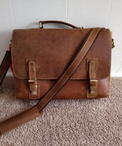 16" Messenger Bag For Men Genuine Leather Vintage Satchel Briefcases RFID Protection Computer Laptop Bag Hunter 37 81F6Nkj2GQL