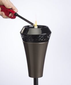 TIKI Brand Island King Outdoor TIKI Torch for Backyard, Patio and Garden, Metal Brown - 65 Inch, 1120129 Gun Metal 30 81F6fTFjfL