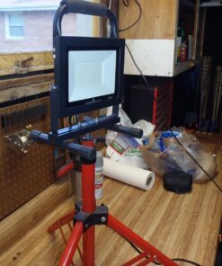 GLORIOUS-LITE 50W LED Work Light, 5000LM LED Flood Lights, 400W Equivalent, IP66 Waterproof, 16ft 5m Cord with Plug, 6500K, Adjustable Working Lights for Workshop Garage, Construction Site 8.22*6.02*7.09inch 41 81F9VAiwX7L