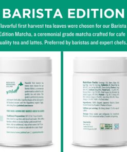 Jade Leaf Matcha Organic Ceremonial Grade Green Tea Powder - Barista Edition For Cafe Quality Tea & Lattes - Authentic Japanese Origin (3.53 Ounce Pouch) Ceremonial Barista (Tin) 3.53 Ounce (Pack of 1) 27 81F9WgUQVL 1