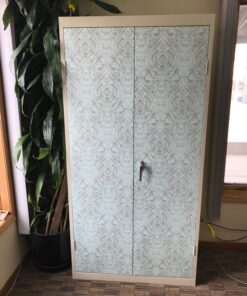 NuWallpaper NU2079 Nomad Damask Peel & Stick Wallpaper, Blue Turquoise 43 81F9pua geL