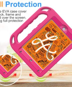 BMOUO Kids Case for iPad Mini 4/iPad Mini 5, iPad Mini 4/5 Case - Built-in Screen Protector, Shockproof Handle Convertible Stand Kids Case for iPad Mini 5th/4th Generation 7.9", Rose 25 81F9y8lJX2L
