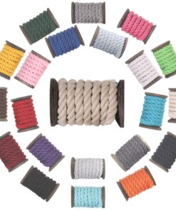 Ravenox Natural Twisted Cotton Rope | Made in The USA | Strong Triple-Strand Cordage for Sports, Décor, Pet Toys, Crafts, Macramé & Indoor Outdoor Use| by The Foot & Diameter (Multiple Color) Tan 1/4 Inch x 600 Feet 10 81FANEn7pNL 1