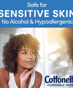 Cottonelle FreshCare Flushable Wipes for Adults, Alcohol Free, White, Pack of 42 Wet Wipes 42 Count (Pack of 1) 17 81FBa1CmgVL