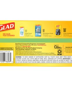 Glad ForceFlex Tall Kitchen Drawstring Trash Bags, 13 Gal, 100 Ct (Package May Vary) 46 81FCxUsaKSL