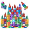 Playmags 150-Piece Magnetic Tiles Building Set – 3D Magnet Building Blocks, Creative Imagination, Inspirational, Educational STEM Toys for Kids with 1 Car Single 17 81FG0gtrrNL