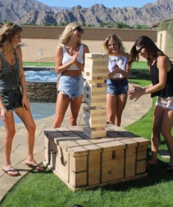 Alternative view of GoSports 5 ft Giant Wooden Toppling Tower - Includes Bonus Rules with Gameboard - Choose Your Style Natural Wood