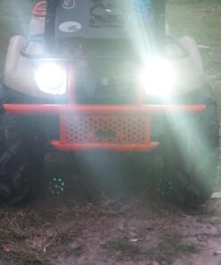 Safego 4inch Round led lights Bar 2Pcs 27w Waterproof Flood Beam Led Pod lights Work Light 12v led lights Off Road Lights Driving Light for Truck Suv Atv Tractor Boat R27W 28 81FKbLUnTL