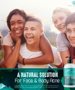 PURELY NORTHWEST-Natural Tea Tree & Peppermint Body Wash for Men & Women-Refreshing Daily Soap for Body Odor & Hygiene, Acne-Effectively Soothes Jock Itch, Chafing & Athletes Foot-Discolored Nails-9oz 9 Fl Oz (Pack of 1) 37 81FKmJXPnlL