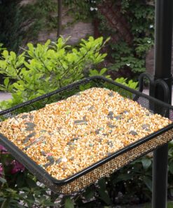 Sorbus Bird Feeding Station - 7ft Tall Metal Pole Bird Feeder Stand with 2 Ground Stake Prongs & 4 Hangers with Bird Bath, Bird Food Mesh Tray for Attracting Wild Birds Outside, Garden Decor, Plants 2-Prong Stake 23 81FLAXgHsOL