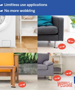 Wobble Wedges Rigid Plastic Shims, 75 Pack - MADE IN USA - Multi-Purpose Shim Wedges for Home Improvement & Work - Plastic Wedge, Table Shims, Toilet Shims, Furniture Levelers, & Leveling Feet - Black 15 81FLWGYk5oL