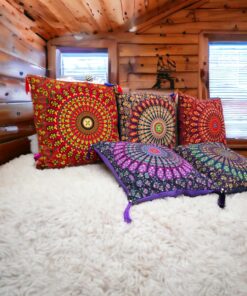 16x16 Inches Indian Decor Mandala Cushion Covers Arabian Decor Pillows Set Of 5 Pcs Moroccan Decor Christmas Pillows Decorative Pillow Covers Home Decor Wedding Decoration (16X16 Inches) 16X16 Inches 23 81FM8aOisYL