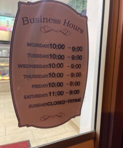 Cosco Business Hours Boutique Sign Static Cling Numbers Included 8 x 12 inches (098392) 8 81FNFyf31fL