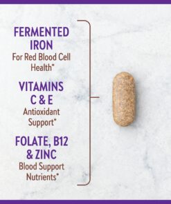 New Chapter Iron Supplement, Whole-Food Fermented Iron Complex Made with Organic Vegetables & Herbs + One Daily Non-Constipating Dose- 60ct, 2 Month Supply 60 Tablets 15 81FNe5ebvDL